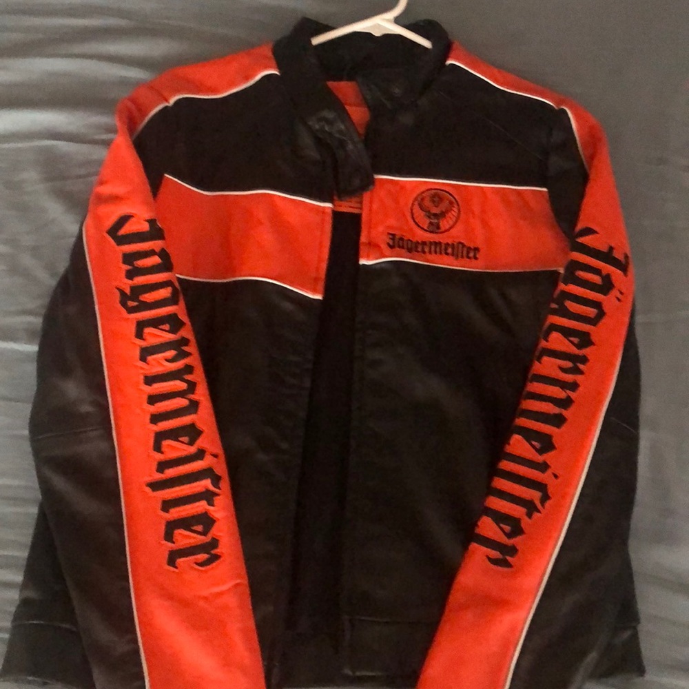 Authentic Leather Jagermeister biker jacket